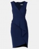 City Goddess London Folded Peplum Midi Dress Navy Photo