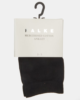 Photo of Falke Mercerized Cotton Ladies Anklet Socks Black