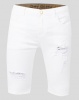 Golden Equation Skinny Distresses Denim Shorts White Photo