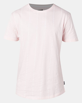 Photo of D Struct D-Struct Printed Miami Stripe T-shirt Pink