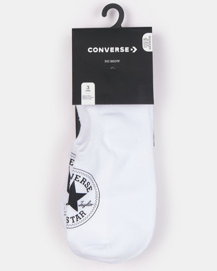 Photo of Converse CHN 3 Pack Basic INV Wordmark Socks White