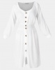 Utopia Button Through Flare Dress With Self Tie White Photo