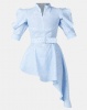 Judith Atelier Zarie Stripe Asymmetrical Blouse Blue Photo