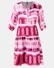 Lila Rose Tie Dye Long Melissa Lace Dress Red Photo