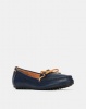 Bata Round Toe Moccasins Navy Photo