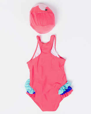Photo of Utopia Girls Parrot Swimsuit Set Coral
