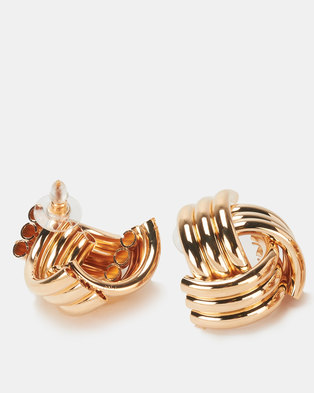 Photo of Lily Rose Lily & Rose Gold Weave Knot Stud Earrings