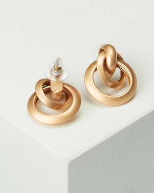 Photo of Lily Rose Lily & Rose Matt Gold Knotted Circle Earrings