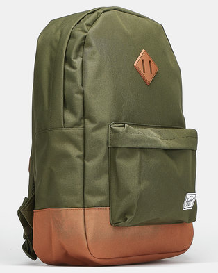 Photo of Herschel Heritage Backpack Dark Olive/Saddle Brown