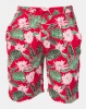 Brave Soul Avicci Leaf Print Shorts Red Photo