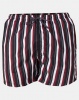 Brave Soul Stripe Printed Swimshorts Black/Burgundy Photo