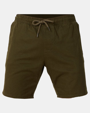 Photo of Brave Soul Cotton Twill Shorts With Side Panel Khaki