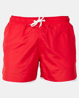 Photo of Brave Soul Runner Style Swimshorts Red