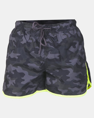 Photo of Brave Soul Printed Swimshorts Grey Camo
