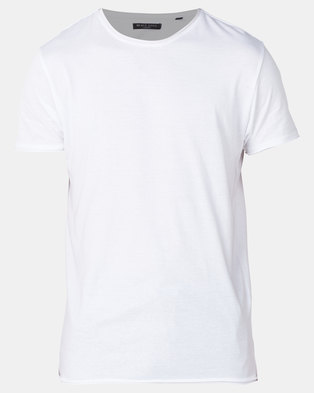 Photo of Brave Soul Crew Neck Roll T-Shirt White