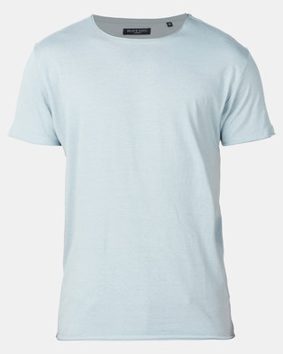 Photo of Brave Soul Crew Neck Roll T-Shirt Baby Blue