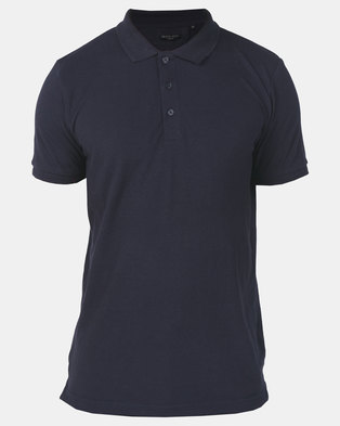 Photo of Brave Soul Classic Sleeve Tipped Golfer Navy