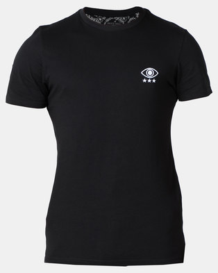 Photo of Brave Soul Eye Chest Print T-Shirt Black