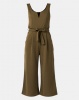 Revenge Tie Waist Jumpsuit Khaki Photo