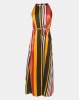 Utopia Striped Halter Maxi Dress Rust Photo