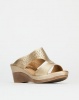 Bata Comfit Slip On Wedge Light Gold Photo