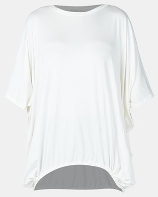 Photo of Michelle Ludek Ella Ruched Front Top Ivory