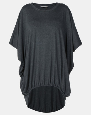 Photo of Michelle Ludek Ella Ruched Front Top Charcoal