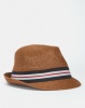 Joy Collectables Fedora Hat With Stripe Band Brown Photo