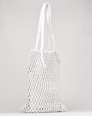Photo of Joy Collectables Crochet Shopper Bag White