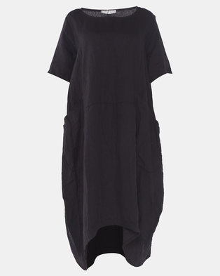 Photo of Assuili Wide Pocket Linen Dress Black