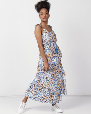 Photo of New Look Print One Button Maxi Blue