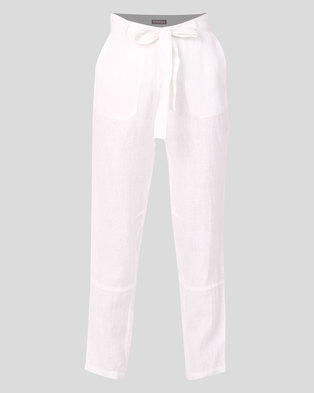 Photo of Utopia 100% Line Tapered Trousers White