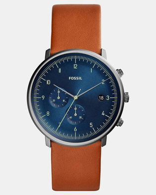 Photo of Fossil Chase Timer Leather Watch Brown