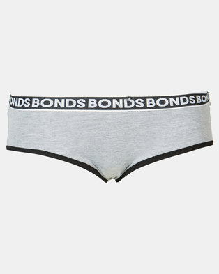 Photo of Bonds 2 Pack Logo Printed Boyleg Panty Grey & Black