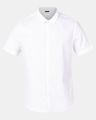Photo of Brave Soul Short Sleeve Stretch Shirt White