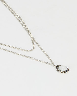 Photo of Black Lemon Layered Necklace Silver