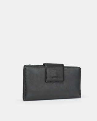Photo of Fossil Emma Leather Tab Clutch Wallet Black