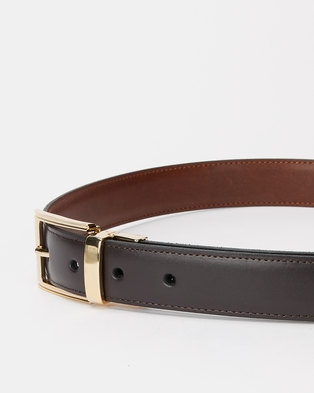 Photo of Paris Belts Leather Rectangle Buckle Reversible Belt