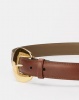 Paris Belts Leather Western Buckle Plain Belt Tan Photo