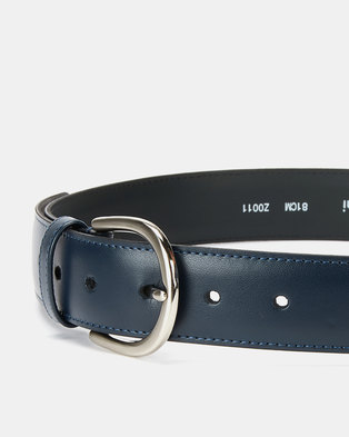 Photo of Paris Belts Leather Regular Belt Navy