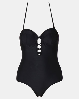 Photo of Legit Strapless Molded Cup One Piece Black