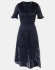 AX Paris Wrap Front Lace Dress Navy Photo