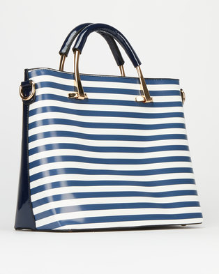 Photo of Queenspark Updated Striped Bag Navy