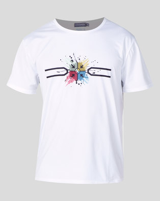 Photo of Utopia T-shirt with Placement Print White