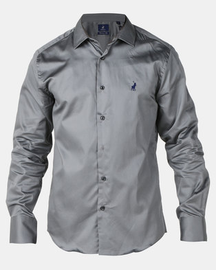 Photo of Polo Mens Custom Fit Greig Shirt Grey