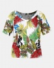 Slick Botanical Gardens Lilla V Neck Short Sleeve Top Multi Photo