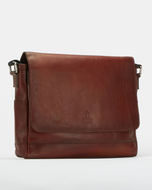 Photo of Polo Hudson Leather Messanger Bag Brown