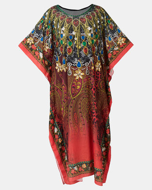 Photo of Joy Collectables Peacock Long Kaftan Multi