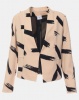 Contempo Printed Hook & Bar Jacket Stone Photo