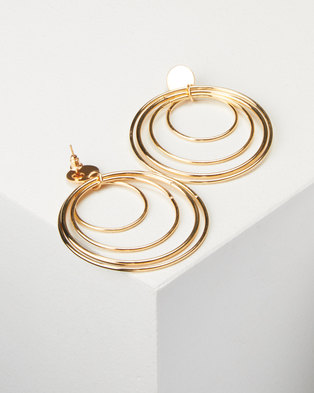 Photo of All Heart Layered Hoop Earrings Gold-tone